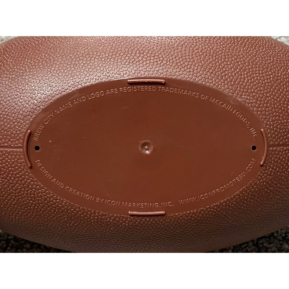 Brew City Snack Bowl Unisex OS Brown Excellent Football Shape Appetizer Server